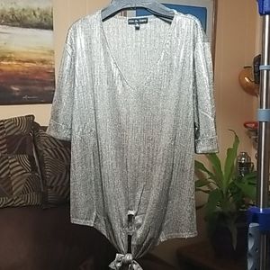 NWOT Bow & Tie Boho Blouse